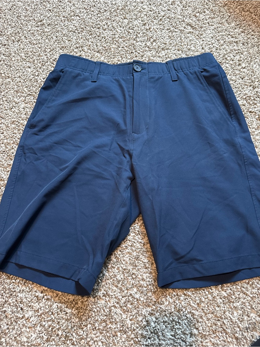 Under Armour Men's Navy Athletic Flat-Front Shorts